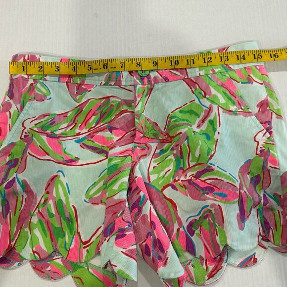 Lilly Pulitzer Shorts Women’s Size 2 Pink The Buttercup Scalloped Hem - Picture 8 of 12